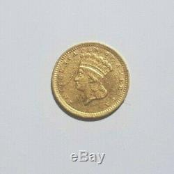 Very Rare And Superb Piece Of 1 Dollar Gold 1857 Charlotte