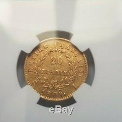 Very Rare And Very Beautiful Piece Of 20 Francs Or 1809 L Napoleon I Xf45 Ngc