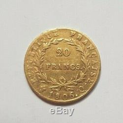 Very Rare And Very Beautiful Piece Of 20 Gold Francs 1806 Q Napoleon I