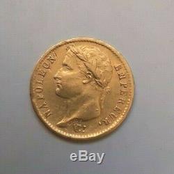 Very Rare And Very Beautiful Piece Of 20 Gold Francs 1814 W Napoleon I