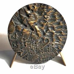 Very Rare Bronze Medal Composer Pierre Boulez By Henri-georges Adam In 1967