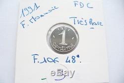 Very Rare Coin -1 Centime Epi 1991 Mint Coin Fdc