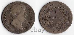 Very Rare Coin 1 Franc Napoleon Emperor Silver Year 13 Q @ Perpignan