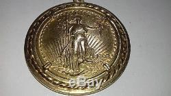 Very Rare! Coin 20 Dollars 1908 Gold 900 Pendant Gold Chain 750 94g