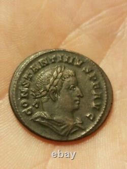 Very Rare Coin From Roman Constantine 1st Reverse March Helmeted