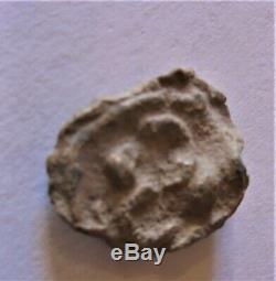 Very Rare Coin Gauloise In Lead Head Of Face Tribe Belgian