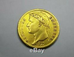 Very Rare Coin Piece 20 Gold Francs Napoleon In 1808 Sup Lille French Gold Coin