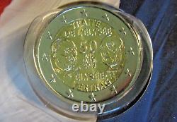 Very Rare Coincard Treaty of the Elysee Treaty 2013 / 50 years / 5 Euro Gold 999% + 2 X 2nd