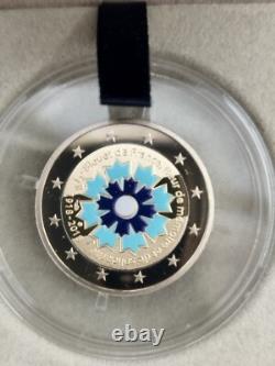 Very Rare Commemorative Coin 2 Bleuet de France, Beautiful Strike, 2018