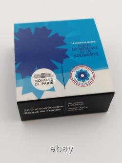 Very Rare Commemorative Coin 2 Bleuet de France, Beautiful Strike, 2018