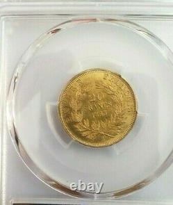 Very Rare Condition For A Piece Of 20 Francs 1853 A Napoleon III Pcgs Ms 64 Fdc