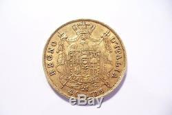 Very Rare Currency Gold 40 Read Napoleon 1814 M Overprinted // 12.90 Gr. Ttb ++