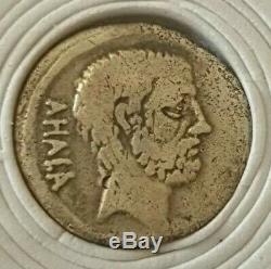 Very Rare Denarius Silver Roman Brutus Ahala Currency Side Room 1500