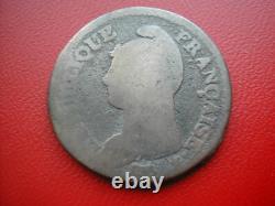 Very Rare Directoire One Decime Year 7 from Lyon in Unpublished Bell Metal