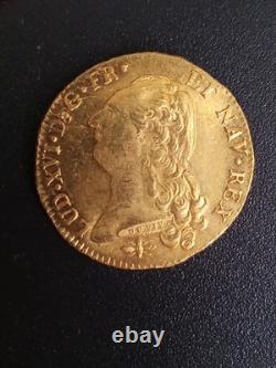 Very Rare Double Louis or Louis XVI 1786 D (Lyon) / 15.35 g / Excellent Condition