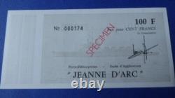 Very Rare Good 100 Francs Helicopter Carrier Jeanne D'Arc Specimen New
