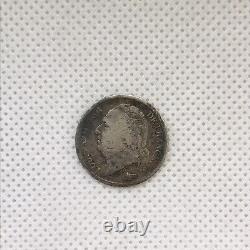 Very Rare / Half Silver Franc Louis XVIII 1824 H La Rochelle