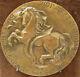 Very Rare Horse Bronze Medal Signed O. Tison Michel