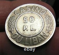 Very Rare Jeton Casino From Lebanon 50 Piastres