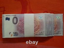 Very Rare Liasse Billets Tourists Souvenirs 0 Euro No.00002 To 000100! 2015