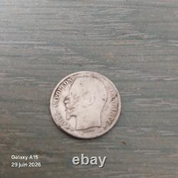 Very Rare Louis Napoleon Bonaparte 50 Centimes Silver 1852 A