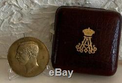 Very Rare Medal Albert 1st 1927 Belgian Écrin + Silver Silver Medal L @@ K