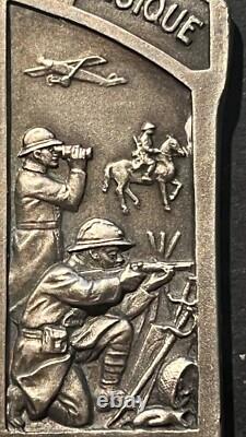 Very Rare Medal & Plaque Silver-Plated Bronze Physical Education TSCHUDIN