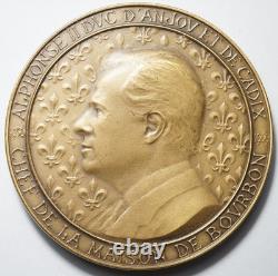 Very Rare Medal of Alfonso II, Duke of Anjou and Cádiz, Head of the House of Bourbon