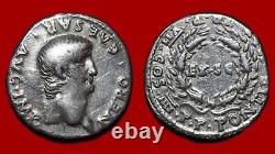 Very Rare Neron Denarius, Crown, Rome, VF, R2 800DNR1