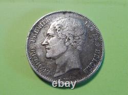 Very Rare Old Silver Coin 2 1/2 Francs Belgium 1849