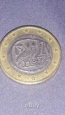 Very Rare! Part Of Greece 1 Euro -2002-s = Suomi With Lower In Letoile
