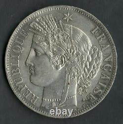 Very Rare Quality 5 Francs Argent Ceres 1849 Bb Strasbourg