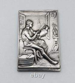 Very Rare Referee Plaque 1946 Red Devils Football Belgium Silver Medal