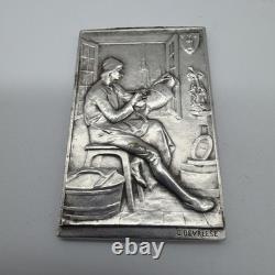 Very Rare Referee Plaque 1946 Red Devils Football Belgium Silver Medal
