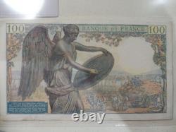 Very Rare Series 4 Bills Same Bundle - 100 Francs Descartes 12/10/1944 Sup/sup+