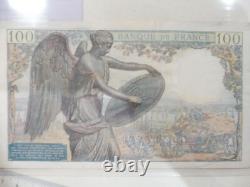 Very Rare Series 4 Bills Same Bundle - 100 Francs Descartes 12/10/1944 Sup/sup+