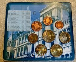 Very Rare Set Luxembourg 2002 1st Draw Error Blister 50 Cts Metal Copper
