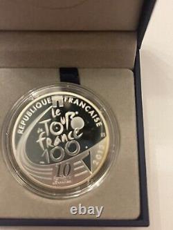 Very Rare Set of 4 X 10 Euro Silver Box France 2013 Tour de France Jersey