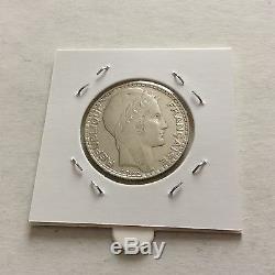 Very Rare! Silver Coin Of 10 F Turin 1937. Sup