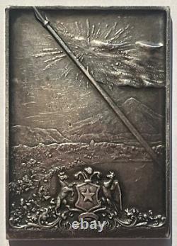 Very Rare Silver Medal First Centenary of CHILE 1810-1910 René LALIQUE