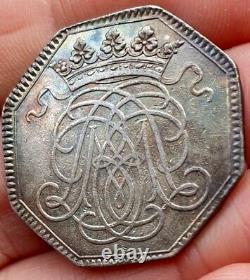 Very Rare Silver Token With Arms Of Montboissier De Canillac De Beaufort S. D