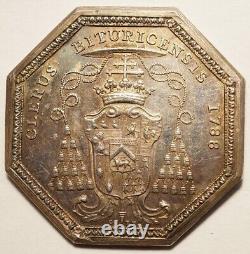 Very Rare Silver Token of the Archbishop of Bourges Puysegur 1788