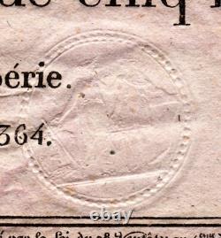 Very Rare Territorial Mandate 5 Francs Monval 28 Ventose Year 4 (18 March 1796)