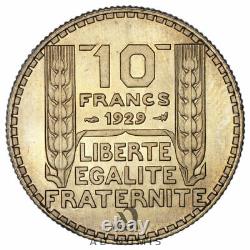 Very Rare Test 10 Francs Turin 1929 Spl France Cupro-aluminium