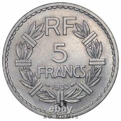 Very Rare Test Of 5 Francs 1933 Lavrillier France Sup Nickel