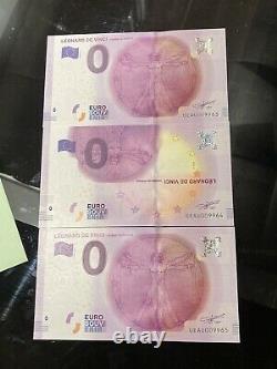 Very Rare! Tourist Ticket Euro Souvenir 2016 Leonard De Vinci Fauté
