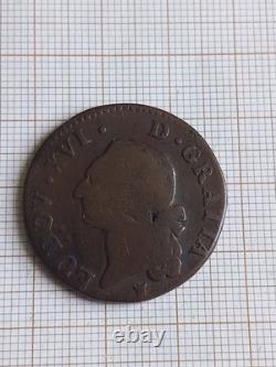 Very Rare Variety, sun on the shield, 1791. I. Limoges (with 2 dots under the D)