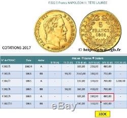 Very Sought Rare Condition Splendid 5 Francs Gold 900 Napoleon III 1866 A Spl