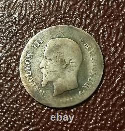 Very Very Rare 20 Cents Napoleon III Nude Head 1863 Bb
