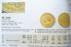 Very Very Rare Currency 40 Gold Or Charles Felix 1825 Turin- Empty Diamond Variety